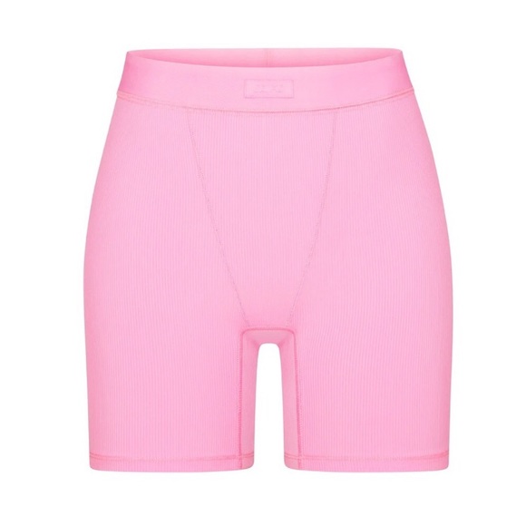 SKIMS Pants - RARE skims cotton candy soft lounge cotton rib boxer shorts